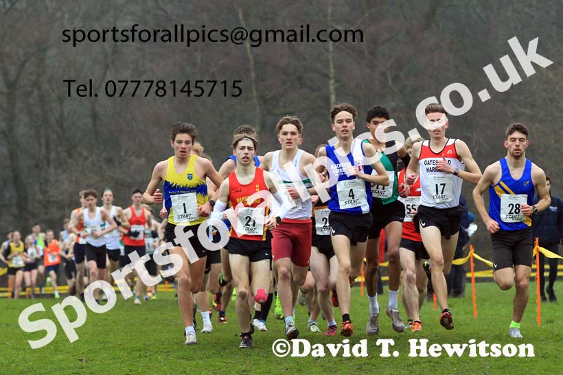 Junior Mens 2023 Northern Cross Country Champs., Witton Park, Blackburn. Photo: David T. Hewitson/Sports for All Pics
